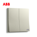 轩致系列二位双控开关 16AX, 折边, 香槟银, AF126-CS;10183554