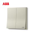 轩致系列二位双控开关 16AX, 折边, 香槟银, AF126-CS;10183554